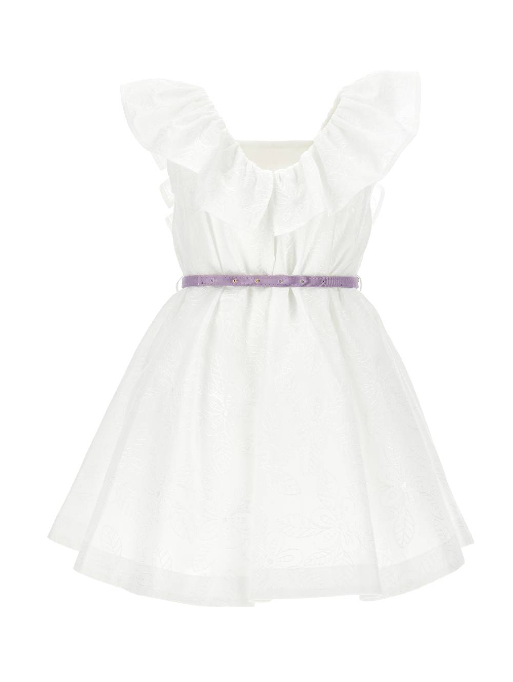 Monnalisa Abito Ricamato Modello A Ruota