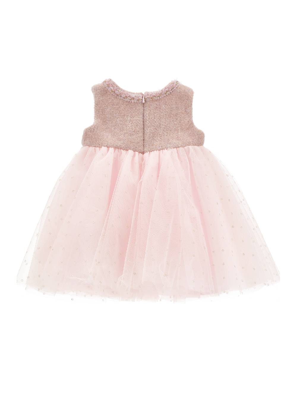 Monnalisa Abito Smanicato Tulle E Bouclé