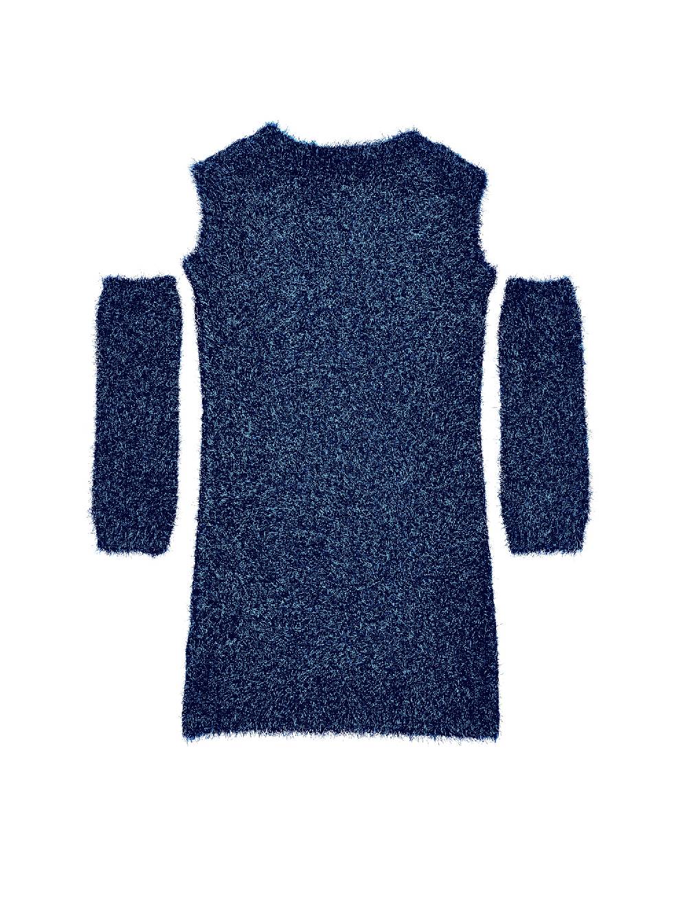 Monnalisa Abito Tubino Lurex Con Manicotti