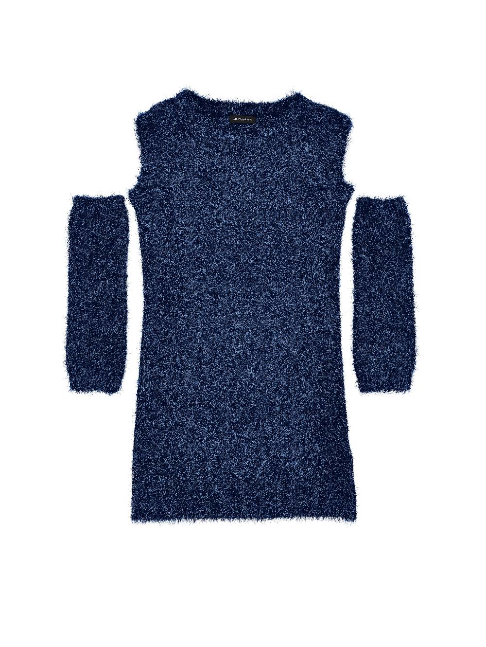 Monnalisa Abito tubino lurex con manicotti