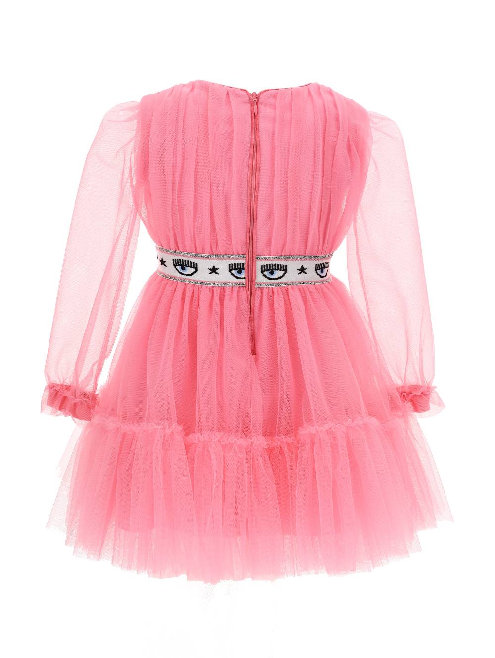 Monnalisa Abito Tulle Cintura Logomania