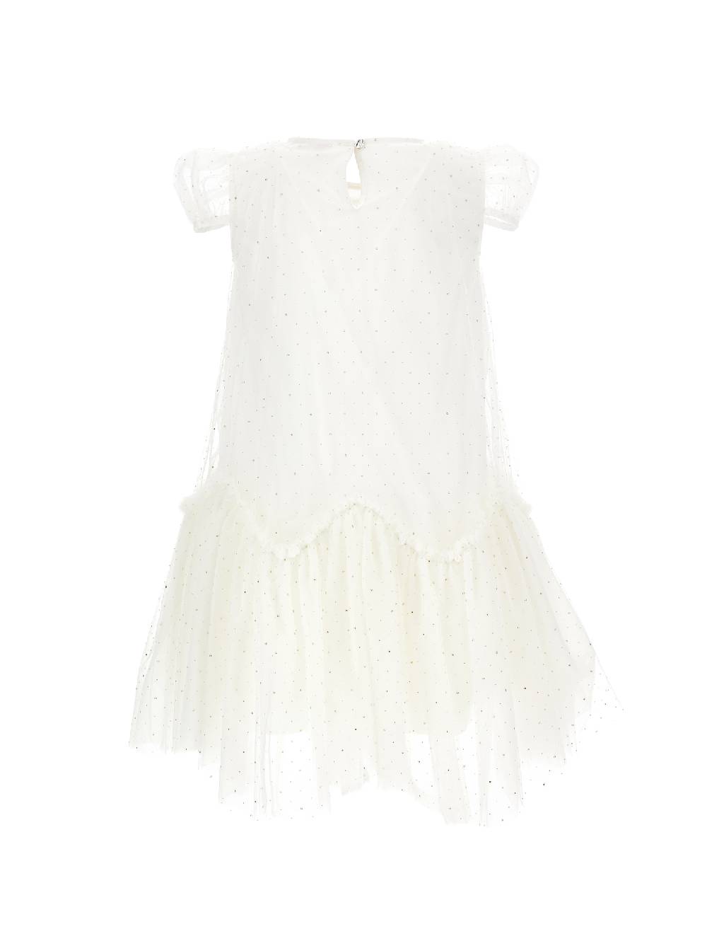 Monnalisa Abito Tulle Con Balze A Guglia