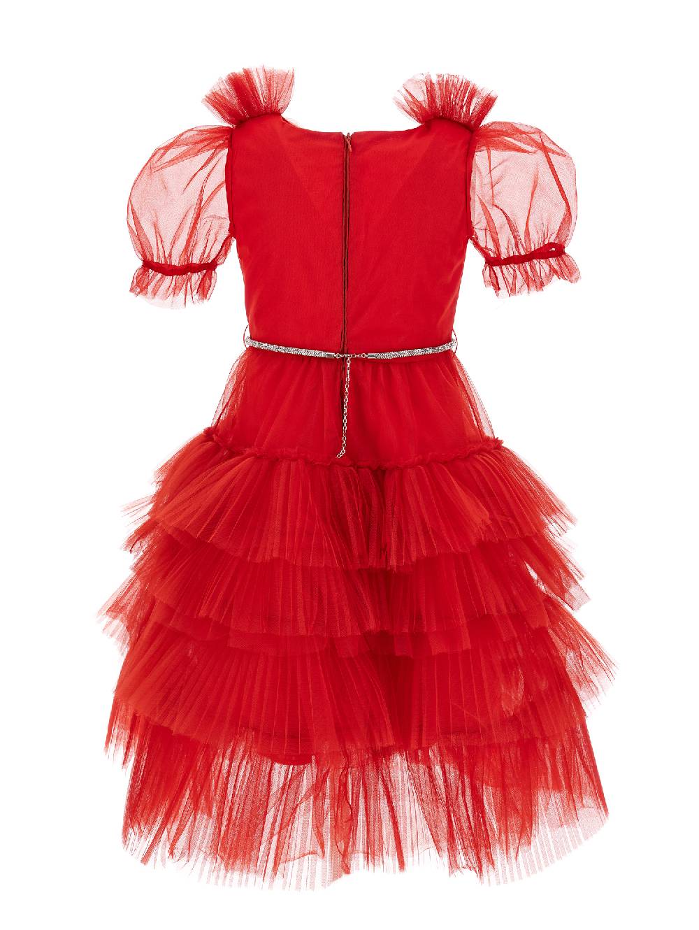 Monnalisa Abito Tulle Con Cintura Gioiello