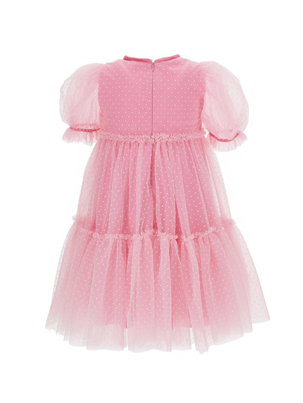 Monnalisa Abito Tulle Con Dettagli Velluto