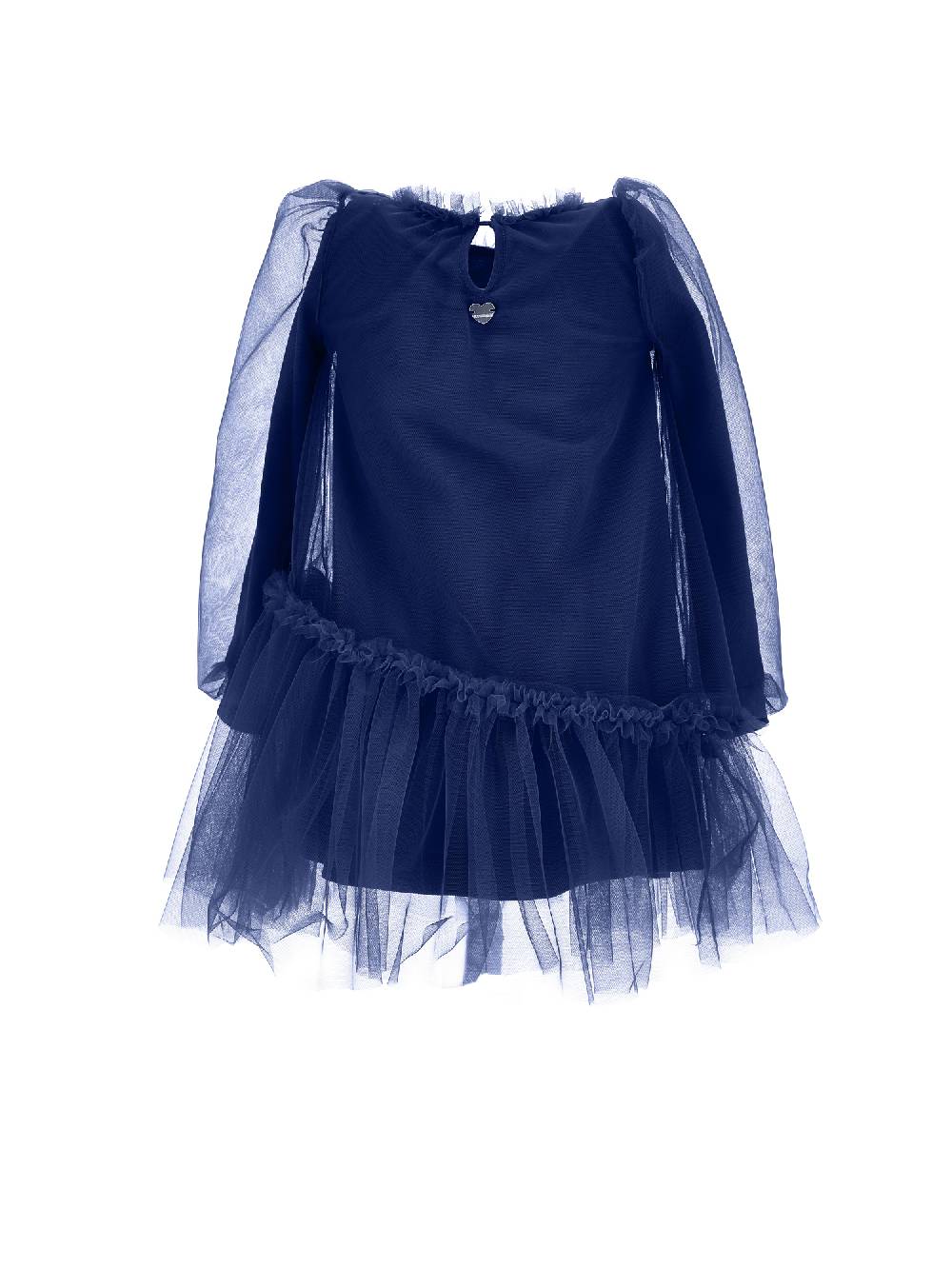 Monnalisa Abito Tulle Con Maniche Blusanti
