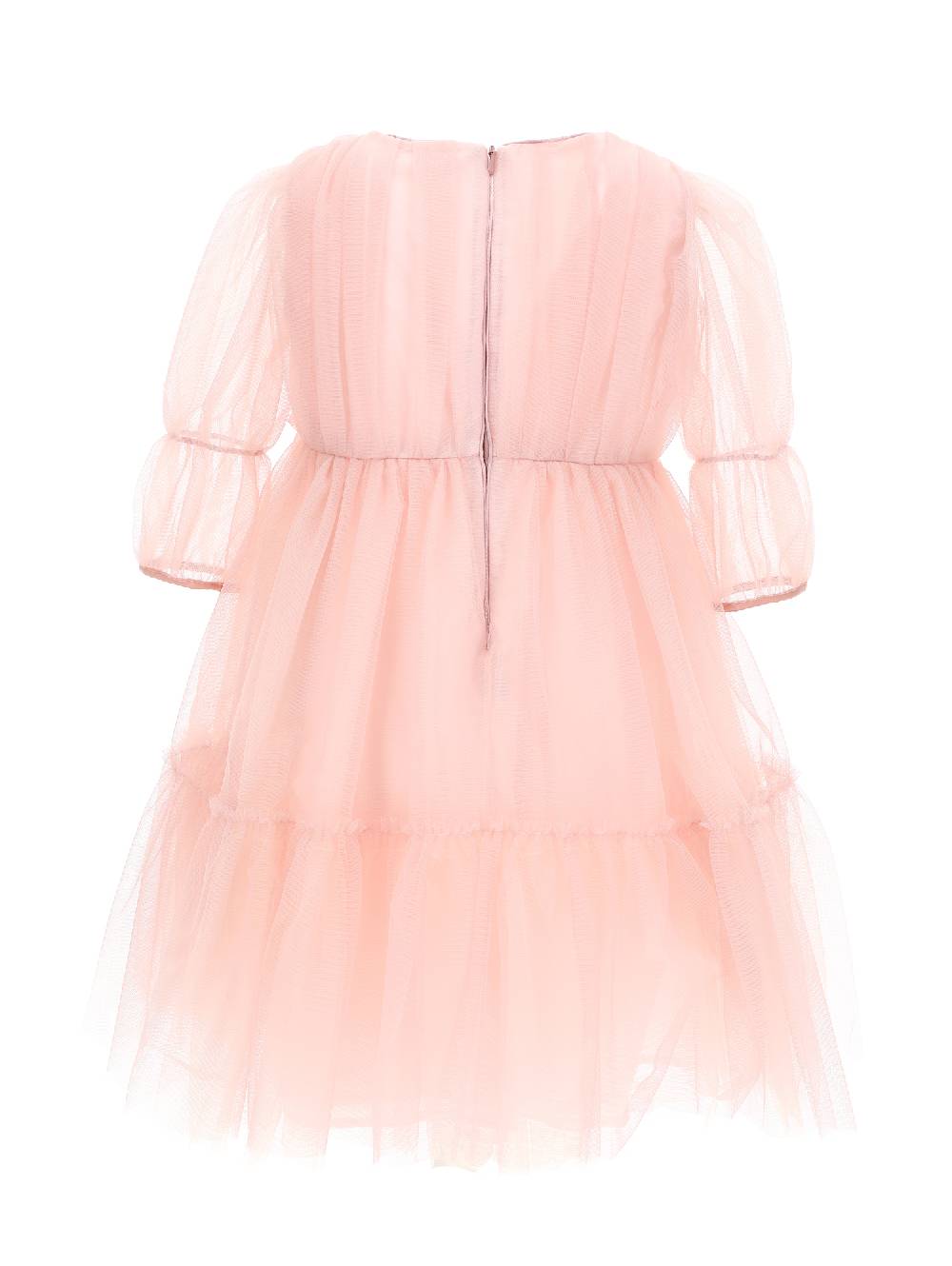 Monnalisa Abito Tulle Con Maxirosa