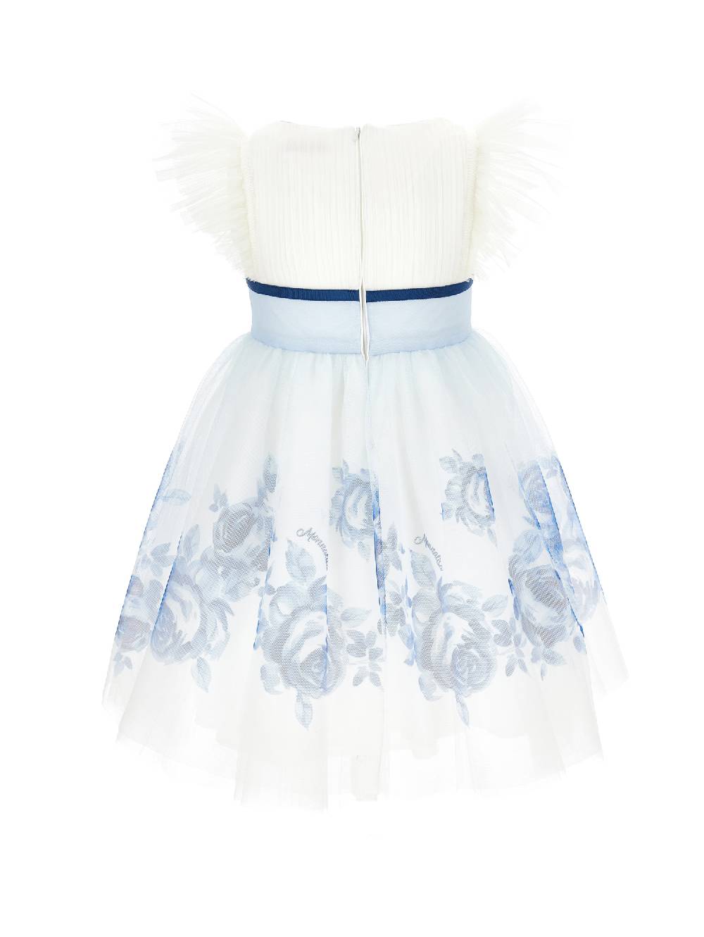 Monnalisa Abito Tulle Con Rose Degradé