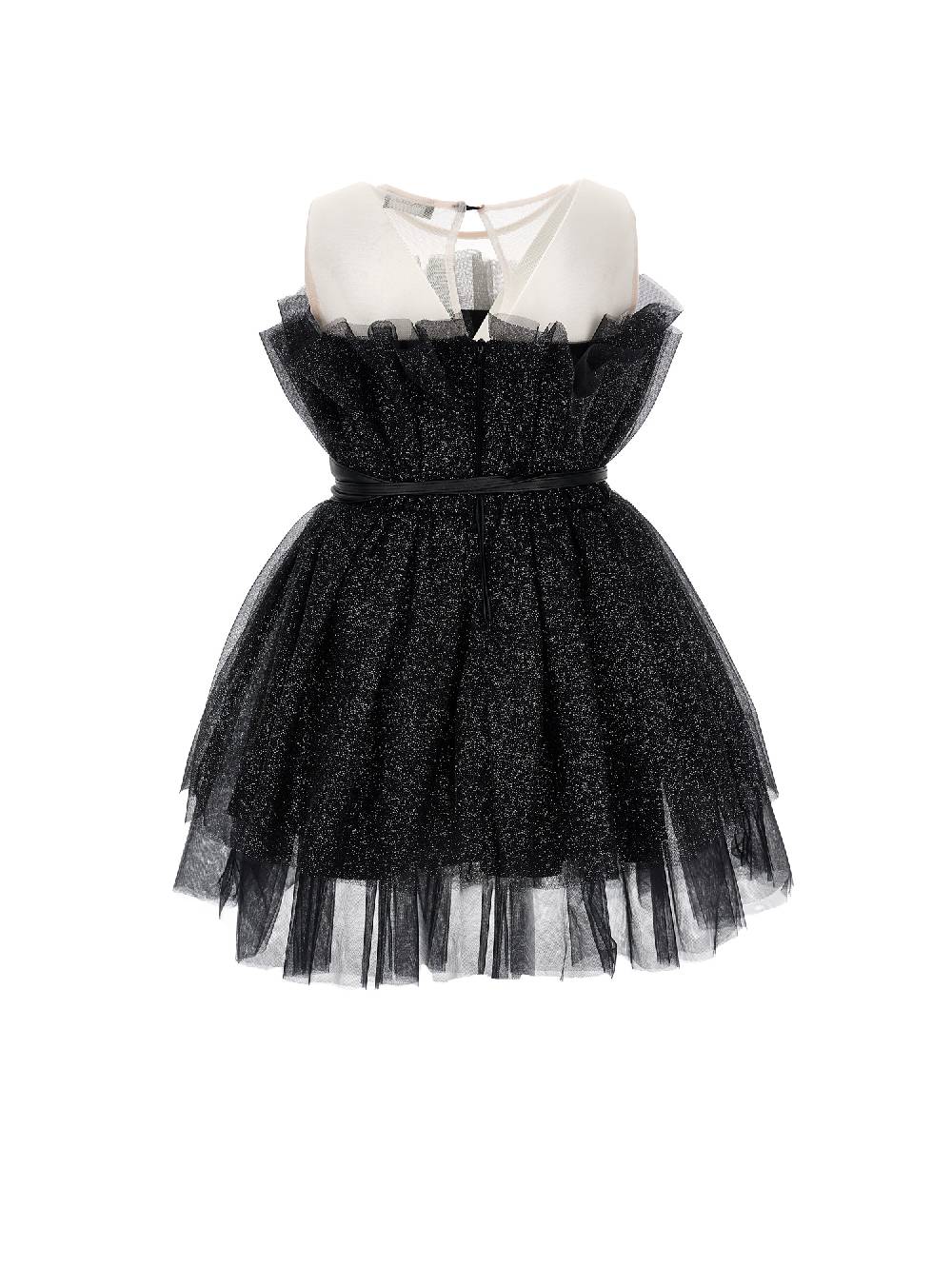 Monnalisa Abito Tulle Lurex Con Cintura