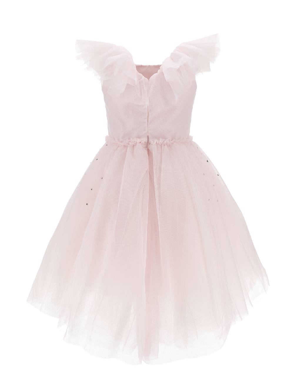 Monnalisa Abito Tulle Morbido Con Strass