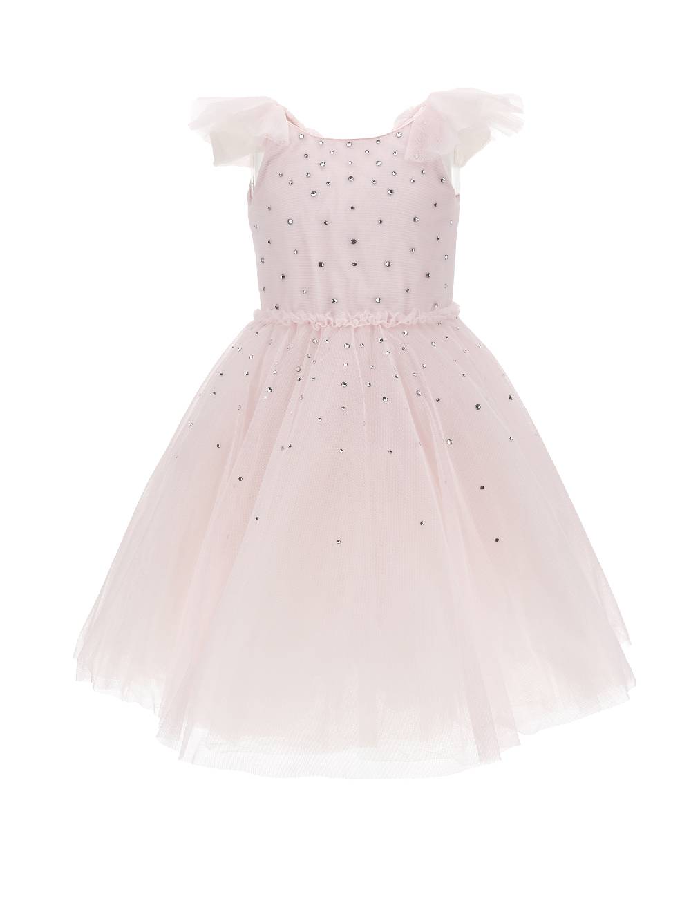 Monnalisa Abito tulle morbido con strass