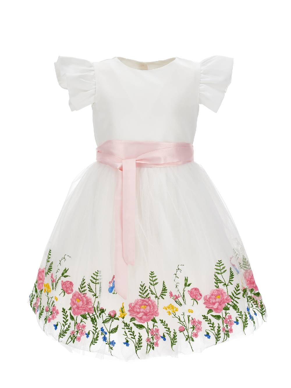 Monnalisa Abito tulle ricamato