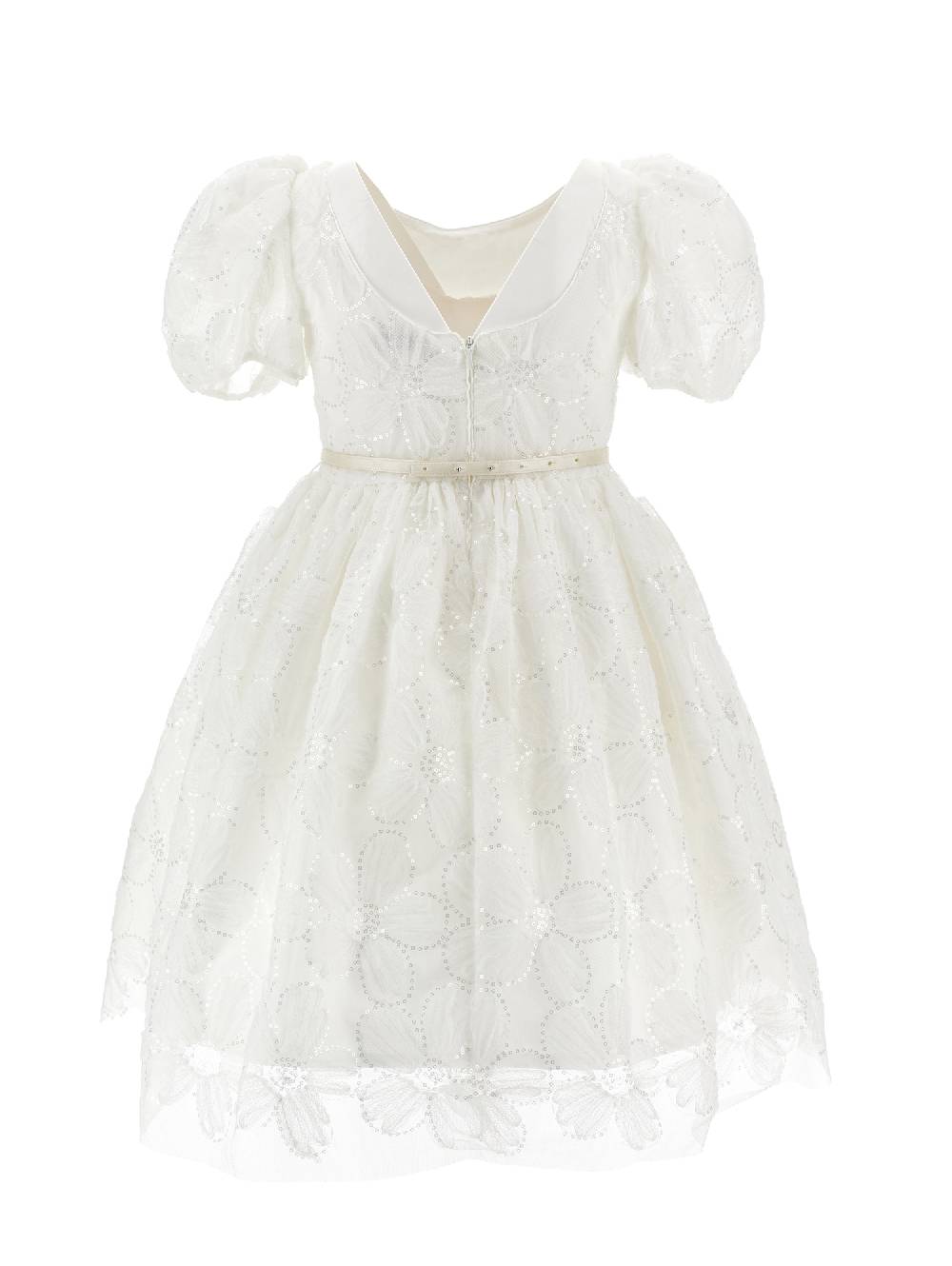 Monnalisa Abito Tulle Ricamo Paillettes