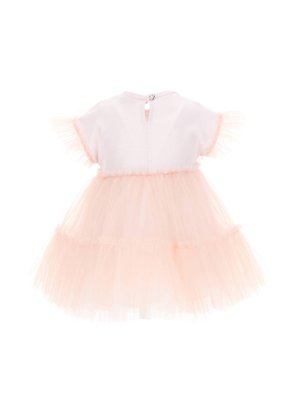 Monnalisa Abito Tulle Riga Pois
