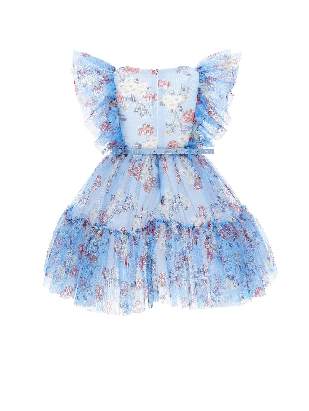 Monnalisa Abito Tulle Stampa Ciliegie