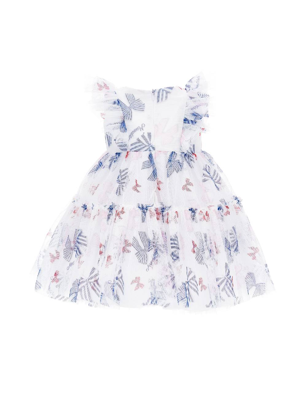 Monnalisa Abito Tulle Stampa Fiocchetti