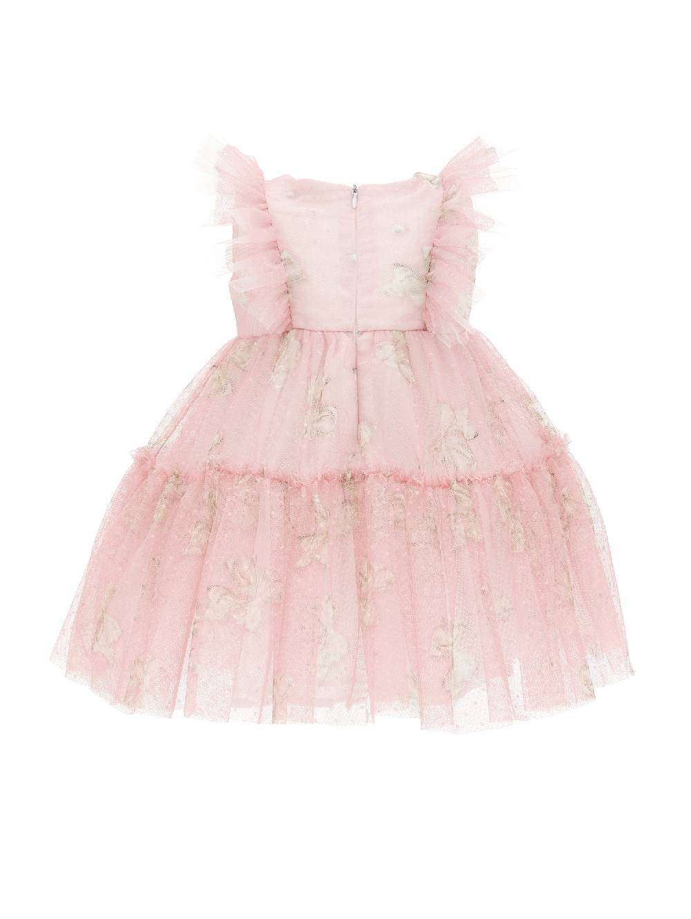 Monnalisa Abito Tulle Stampa Fiocchi