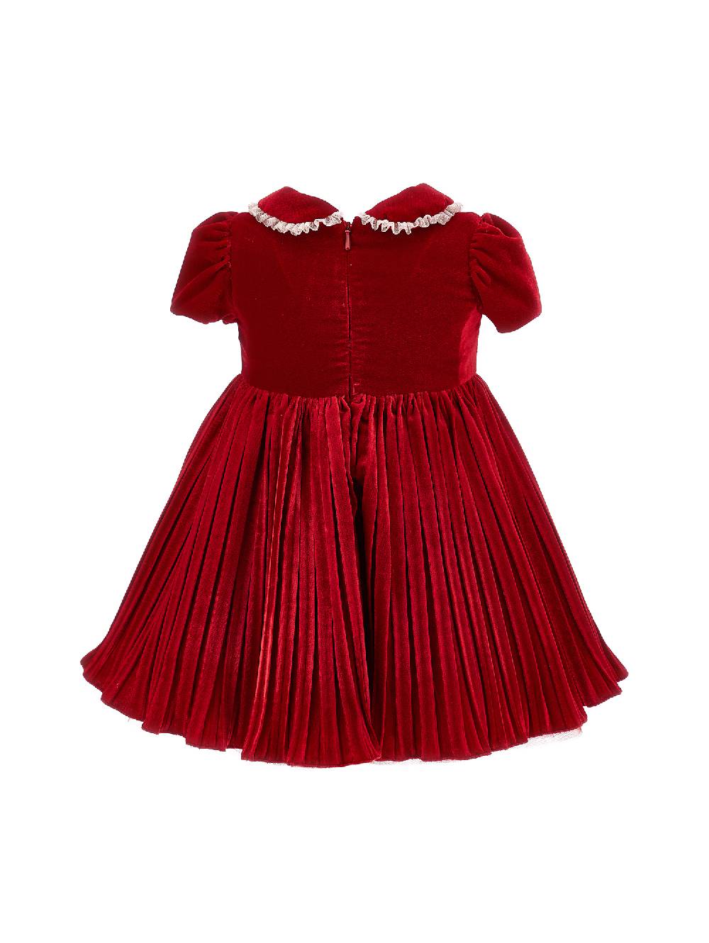 Monnalisa Abito Velluto Con Tulle Lurex