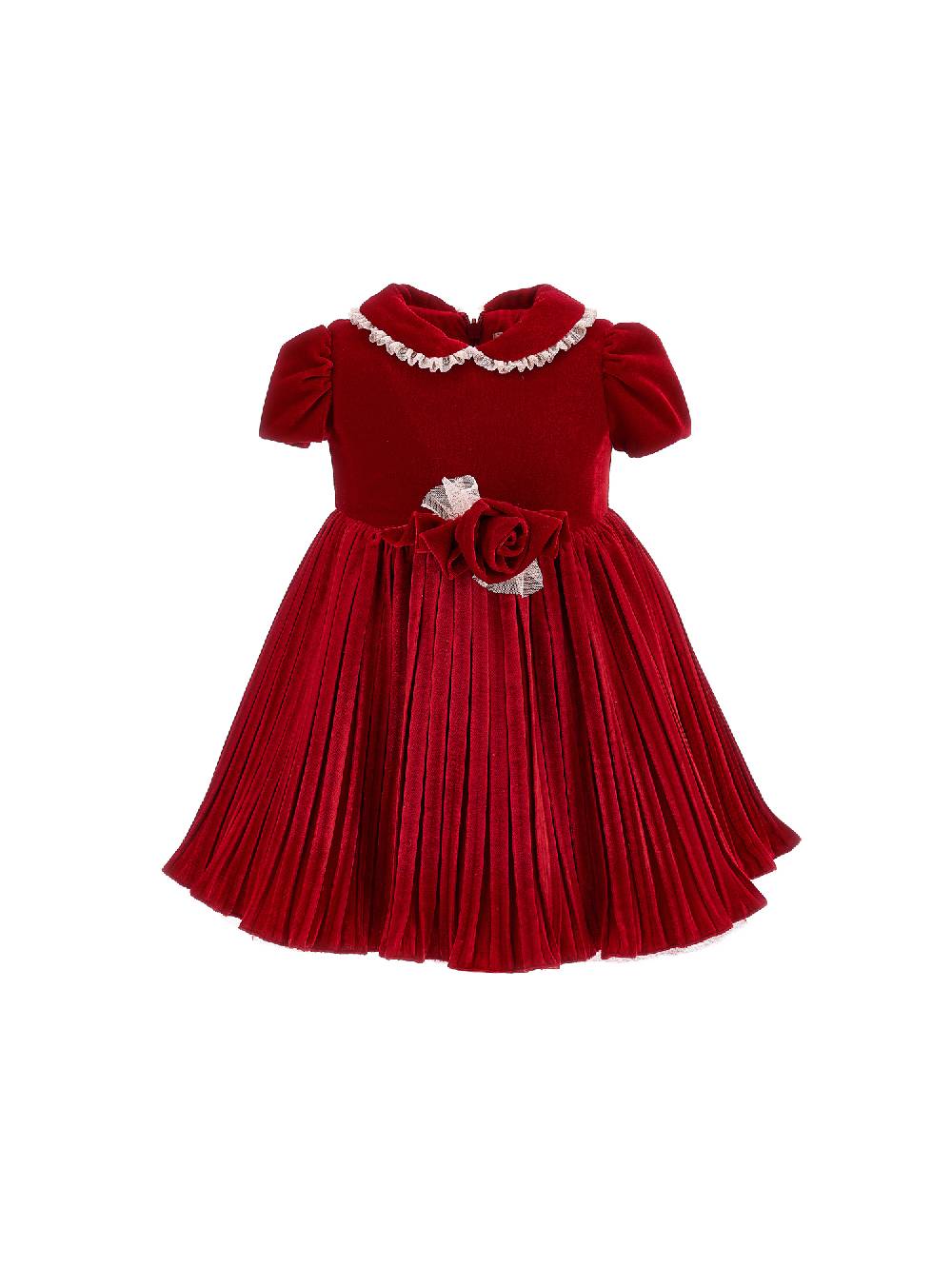 Monnalisa Abito velluto con tulle lurex