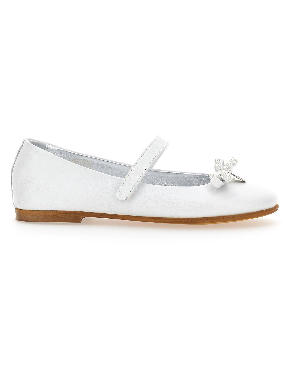 Monnalisa Ballerine in pelle perlata con fiocco