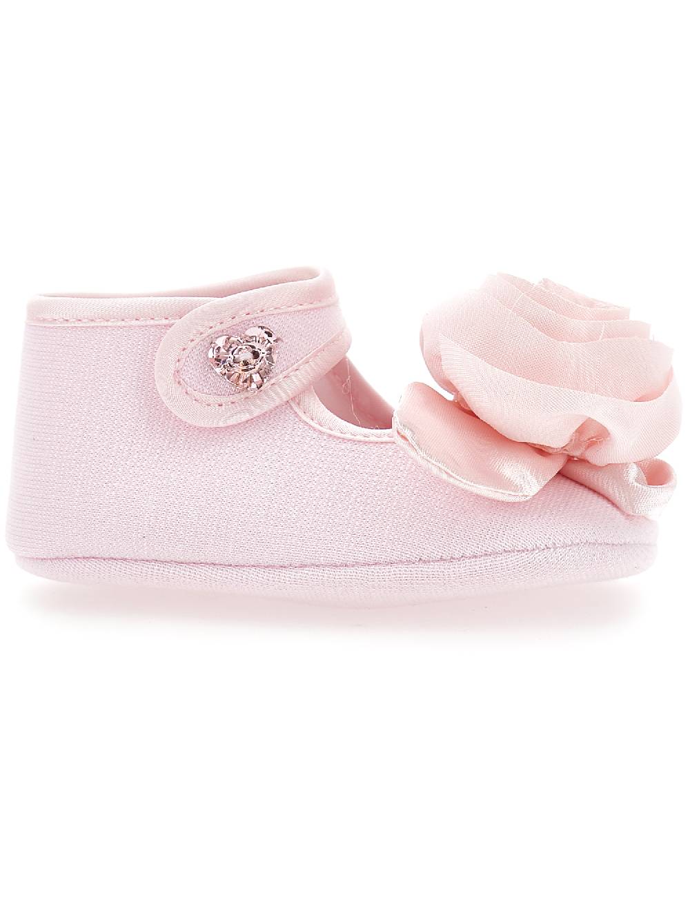Monnalisa Ballerine jersey con rosa applicata