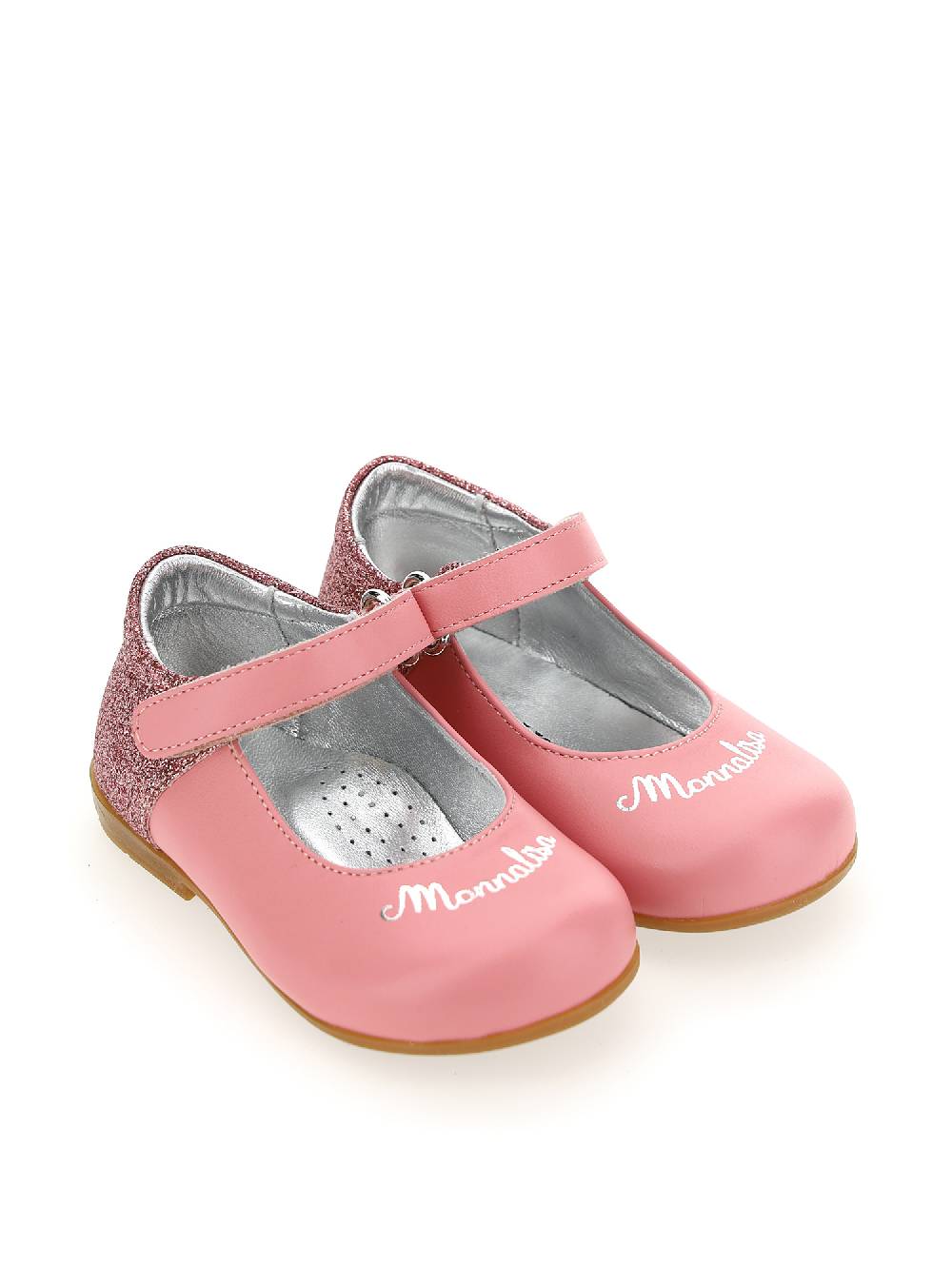 Monnalisa Ballerine Nappa Glitter Con Logo