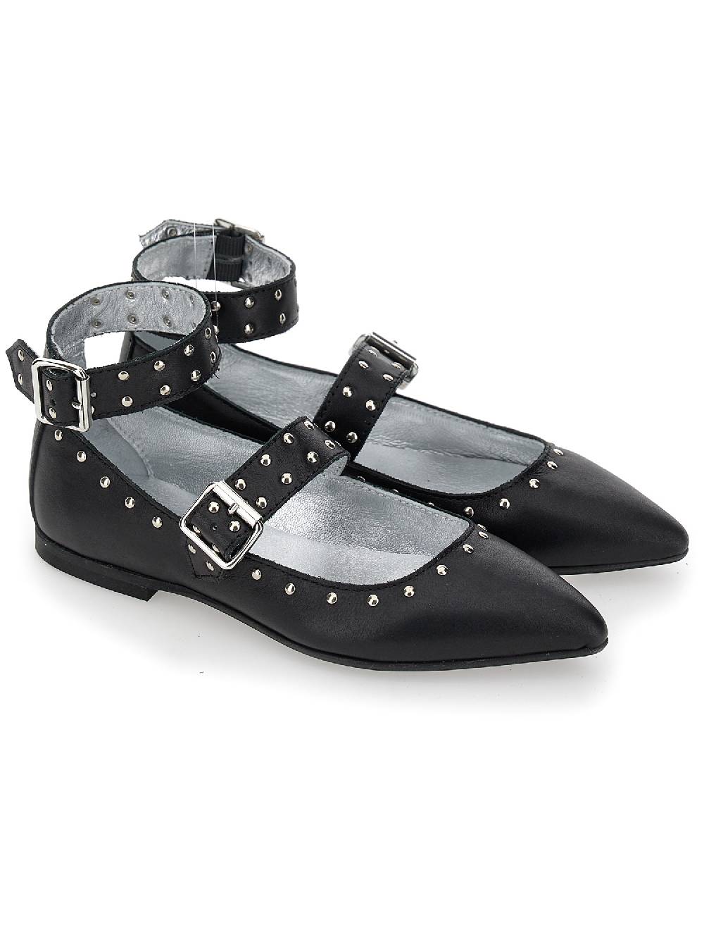 Monnalisa Ballerine Pelle Con Borchiette