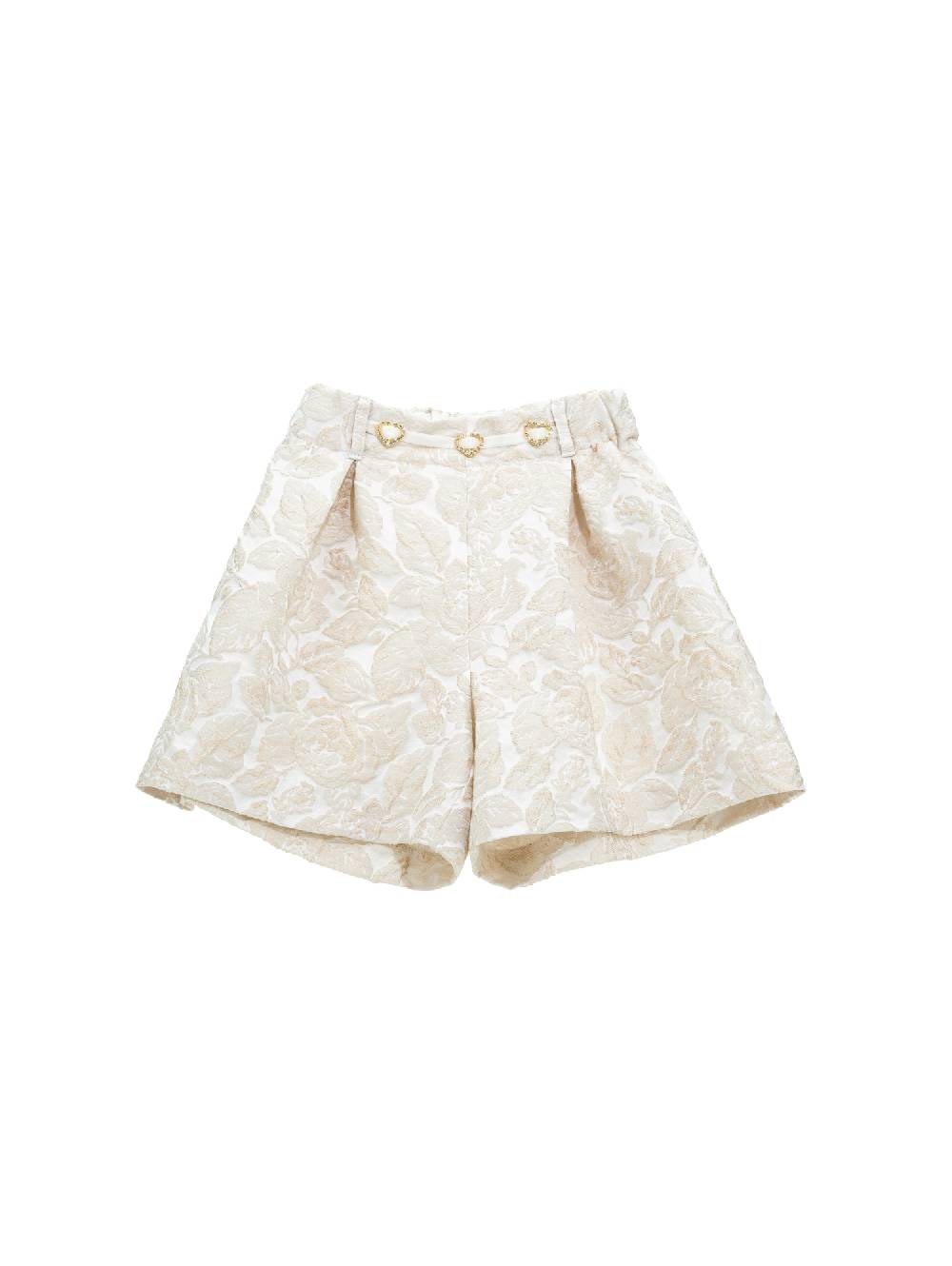 Monnalisa Bermuda broccato rosa cuori