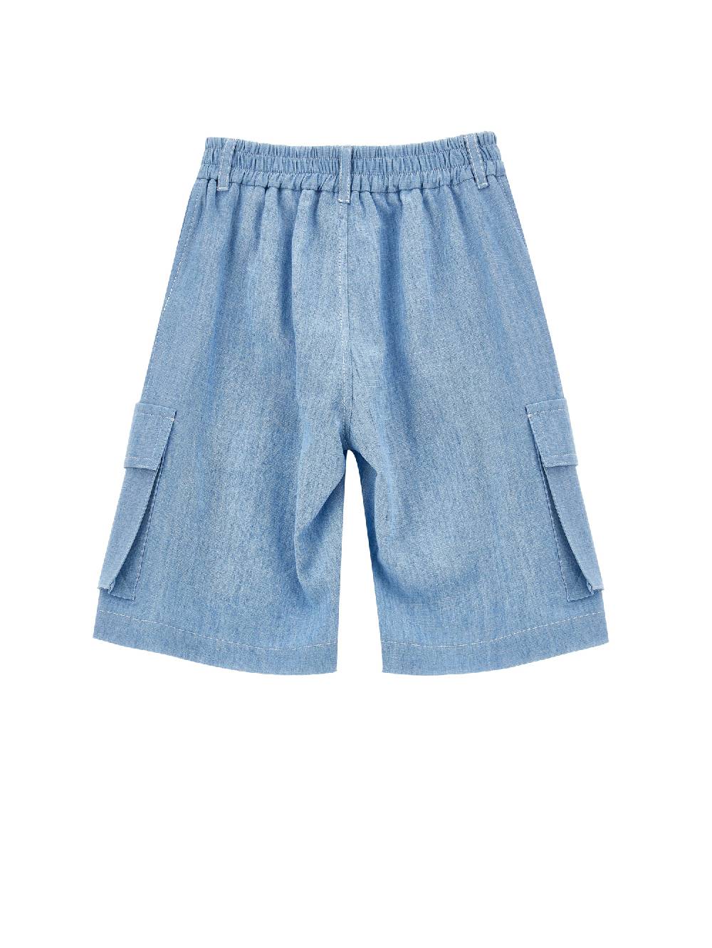 Monnalisa Bermuda Chambray Cargo