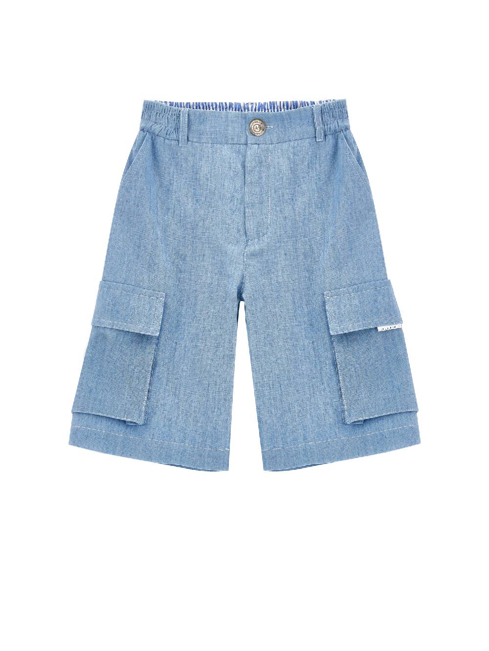 Monnalisa Bermuda chambray cargo