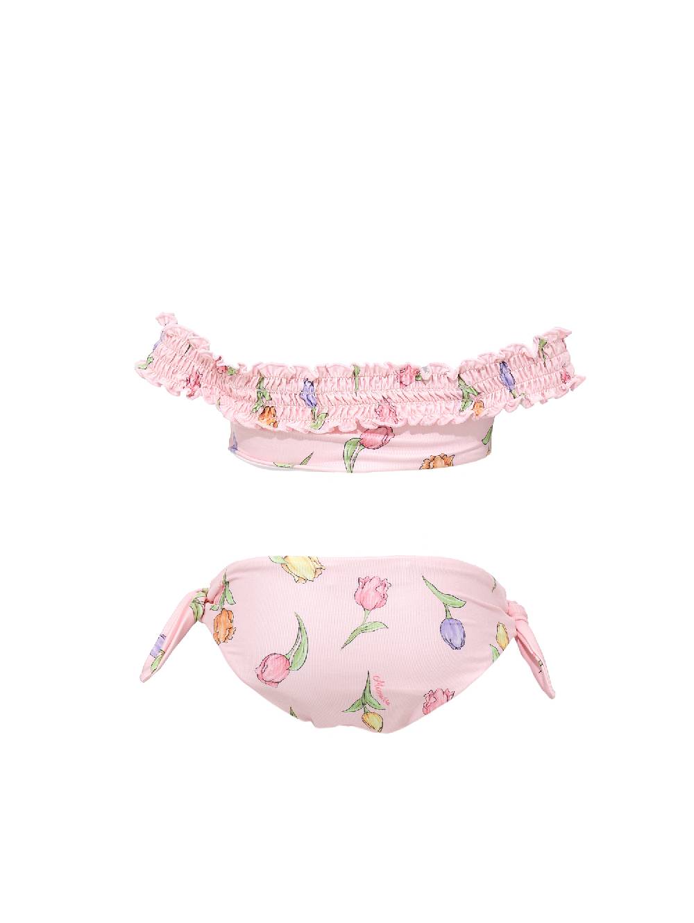 Monnalisa Bikini Stretch Stampa Tulipani