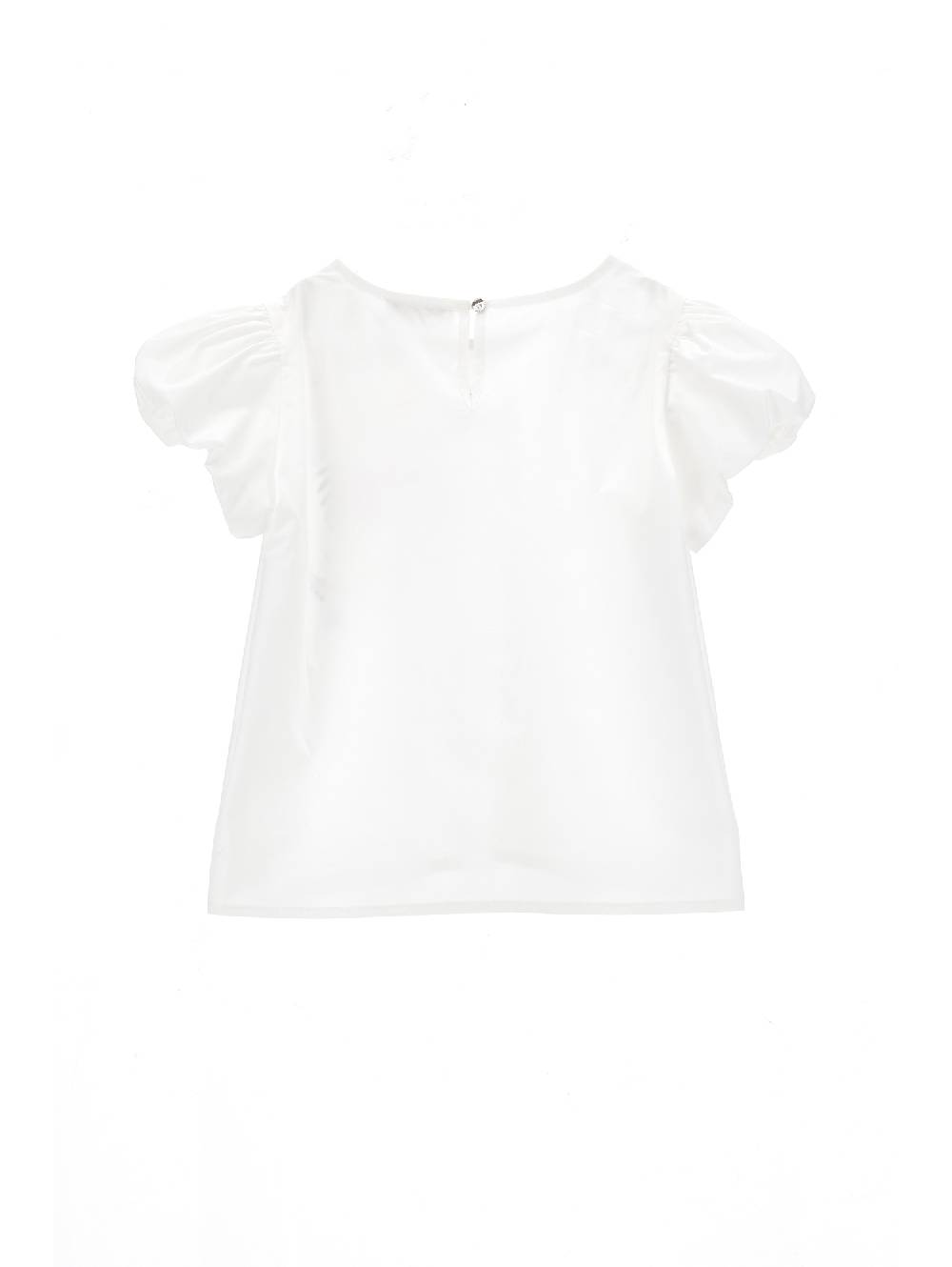 Monnalisa Blusa Popeline Con Strass