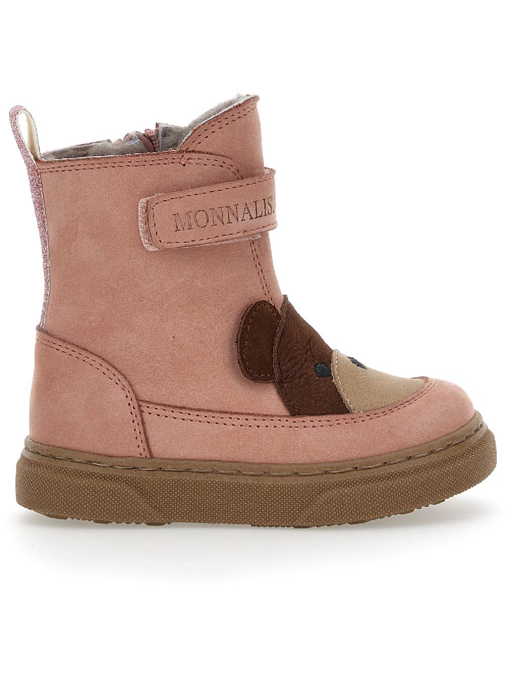 Monnalisa Boots nabuk con interni montone