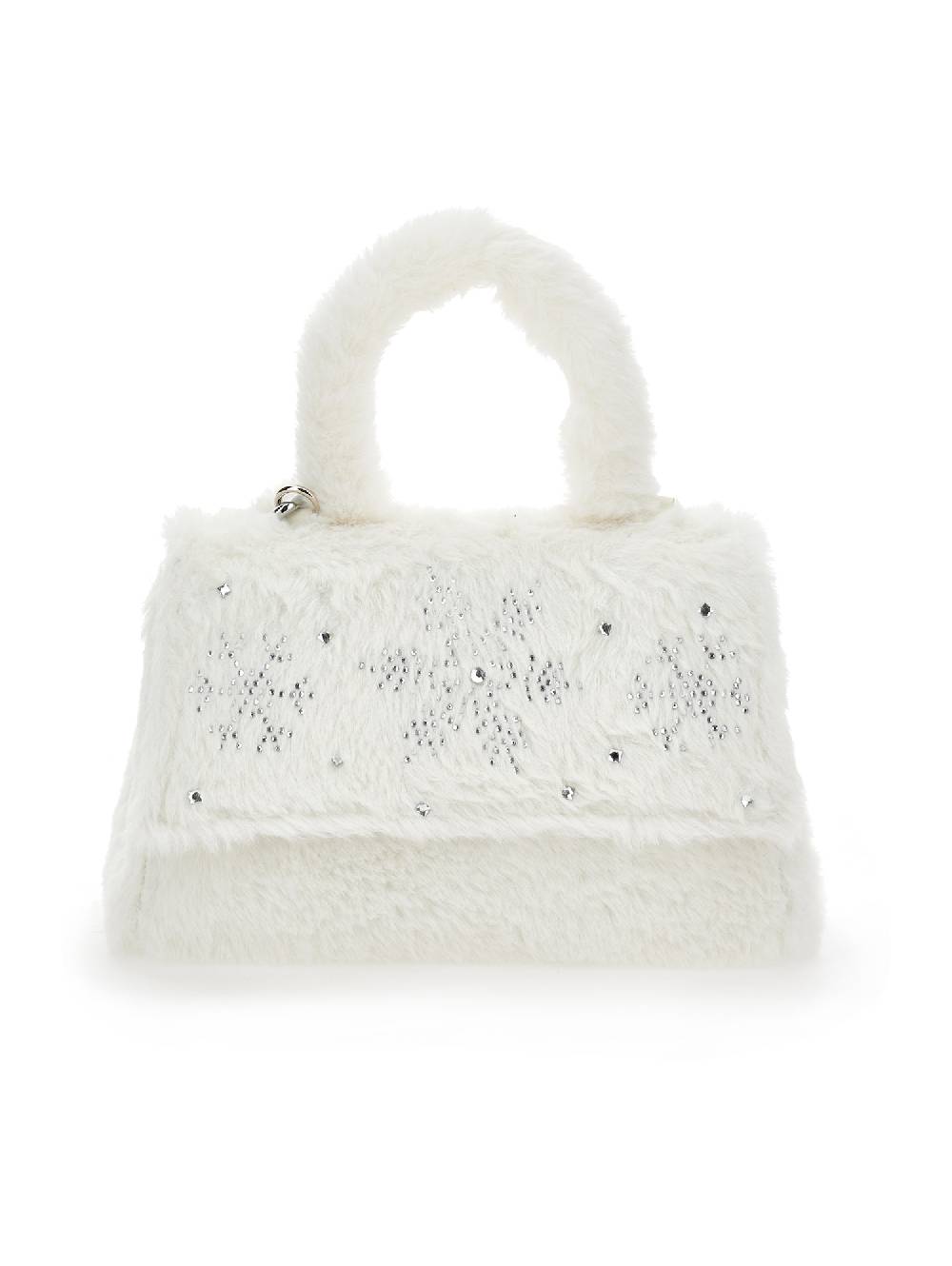 Monnalisa Borsa peluche con strass