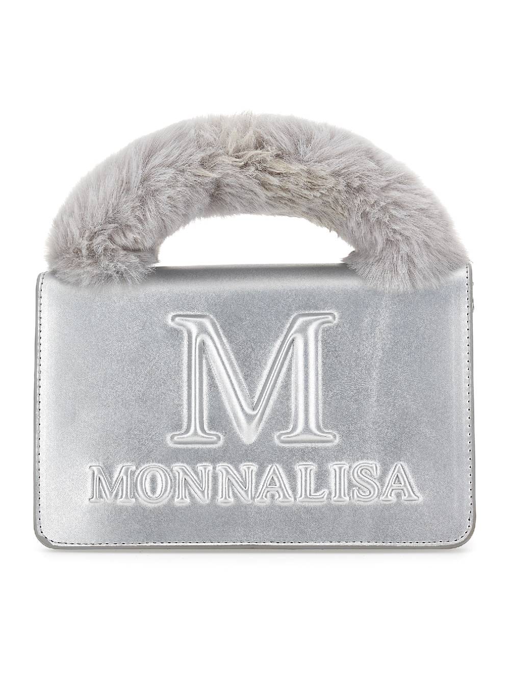 Monnalisa Borsa tessuto spalmato e peluche