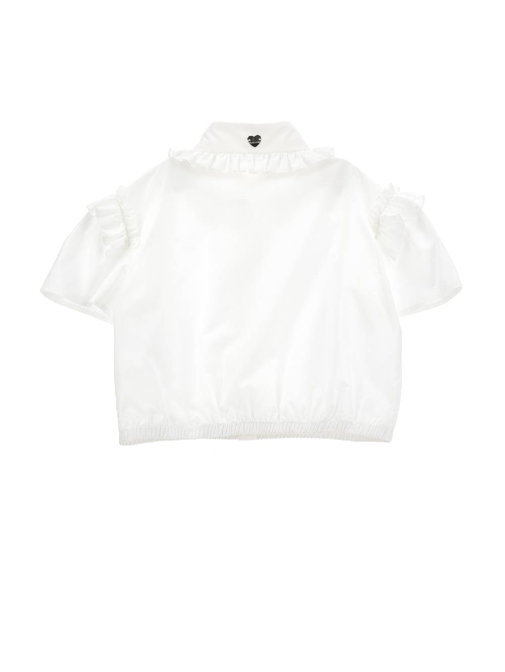 Monnalisa Camicia Cotone Con Arricciatura