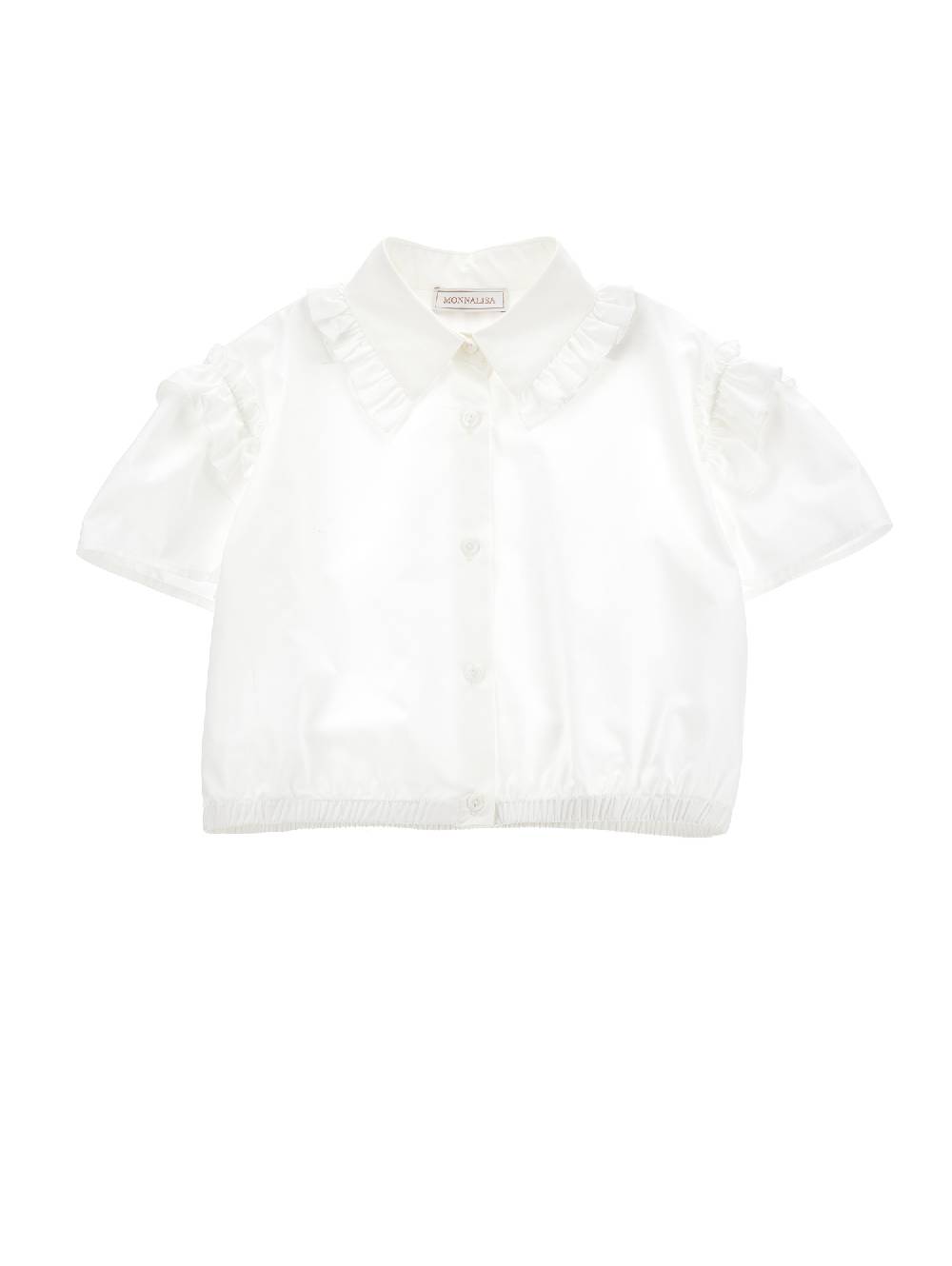 Monnalisa Camicia cotone con arricciatura