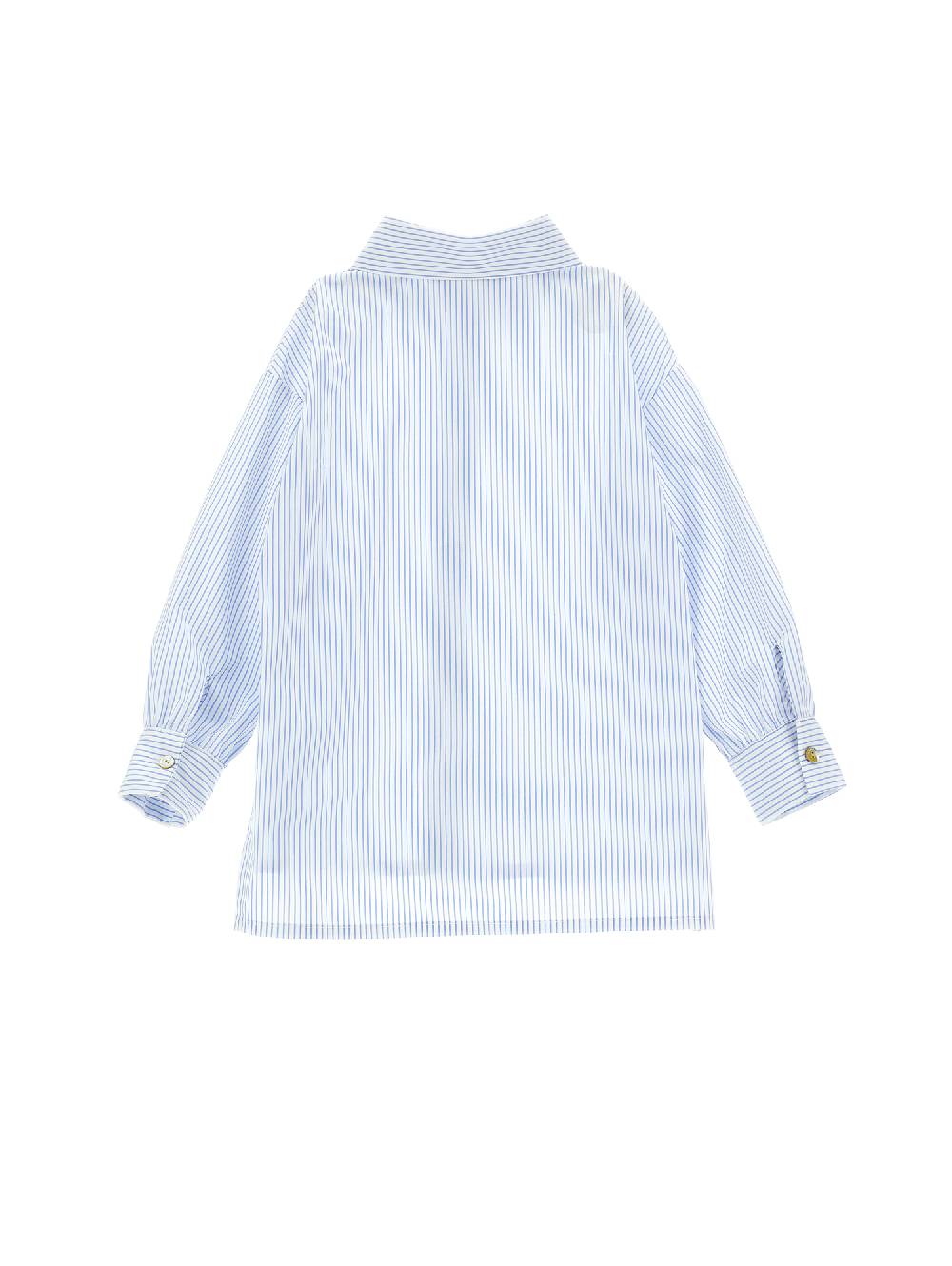 Monnalisa Camicia Cotone Con Colletto Ricamato