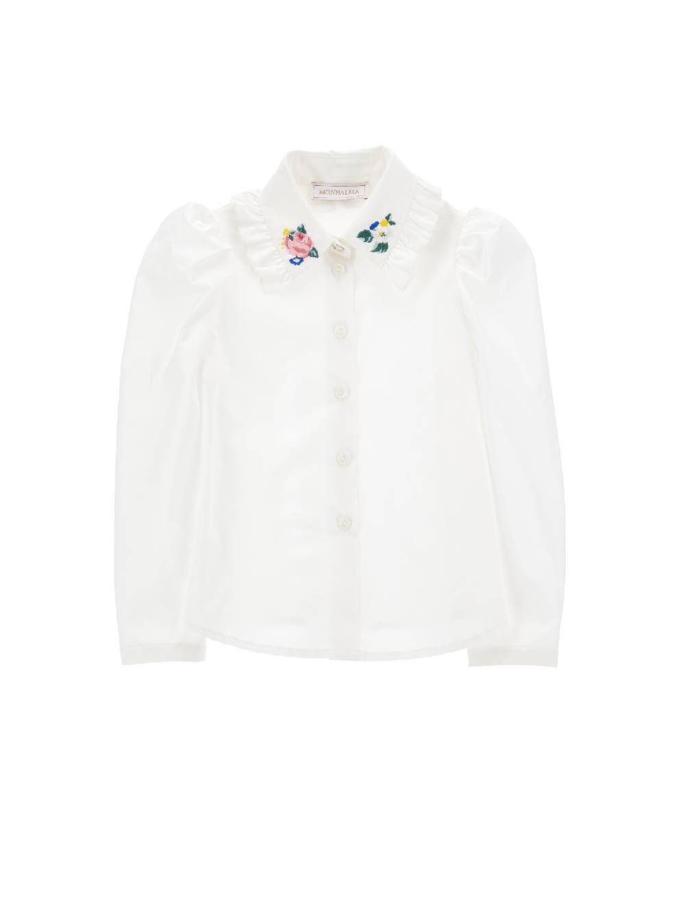 Monnalisa Camicia cotone ricamata