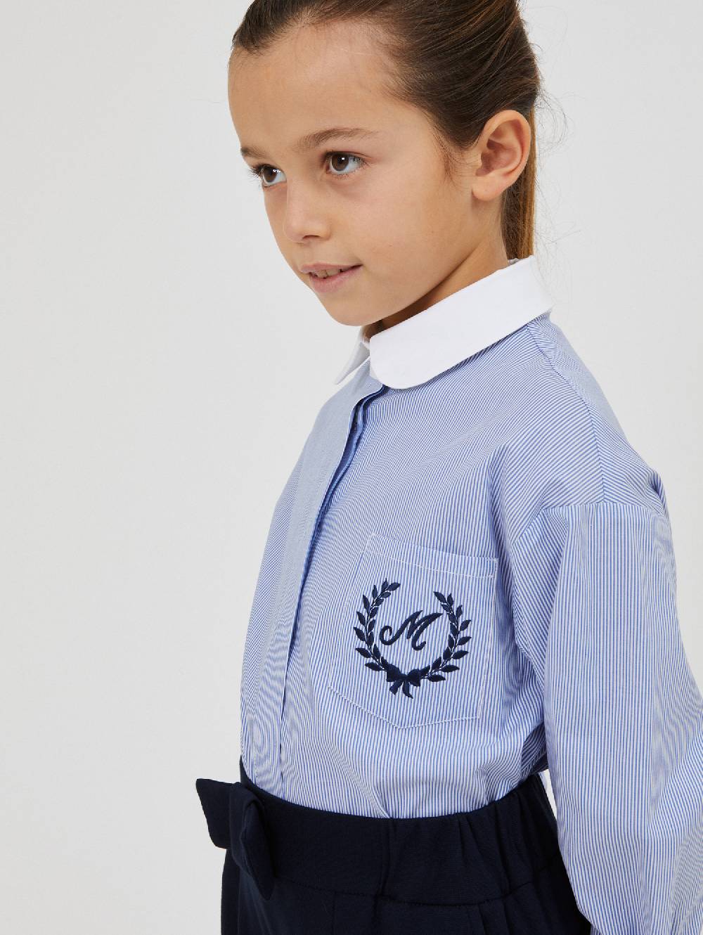 Monnalisa Camicia Cotone Stretch