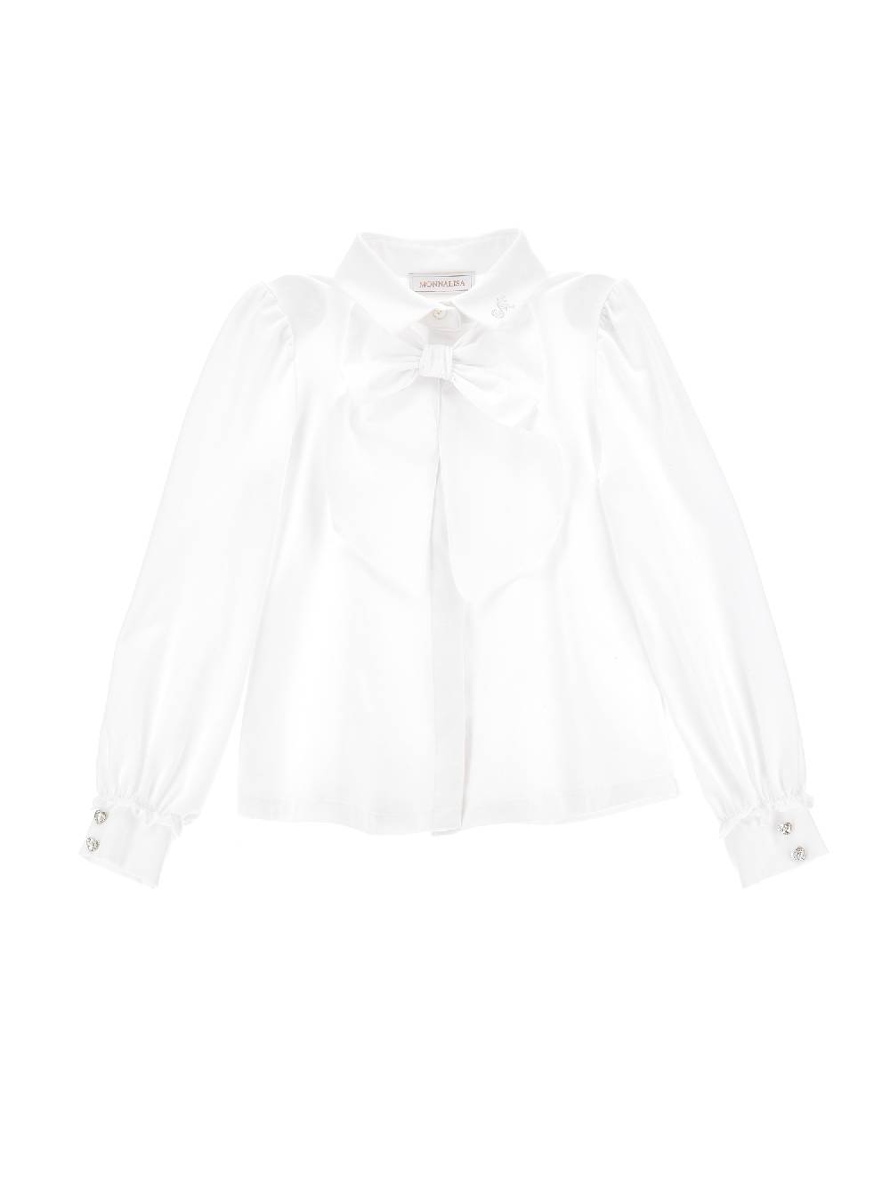 Monnalisa Camicia elasticizzata con fiocco