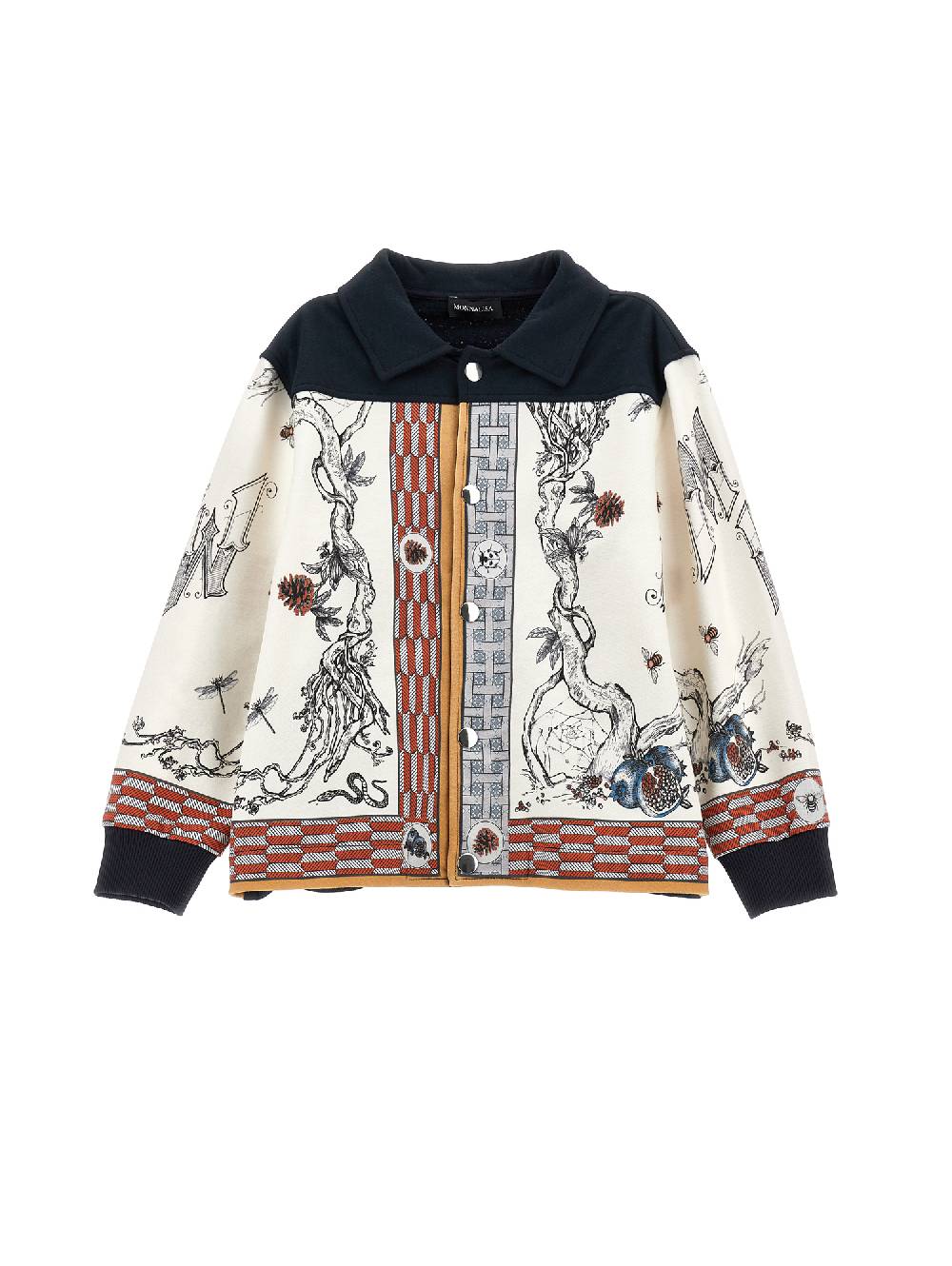 Monnalisa Camicia felpa stampa foulard