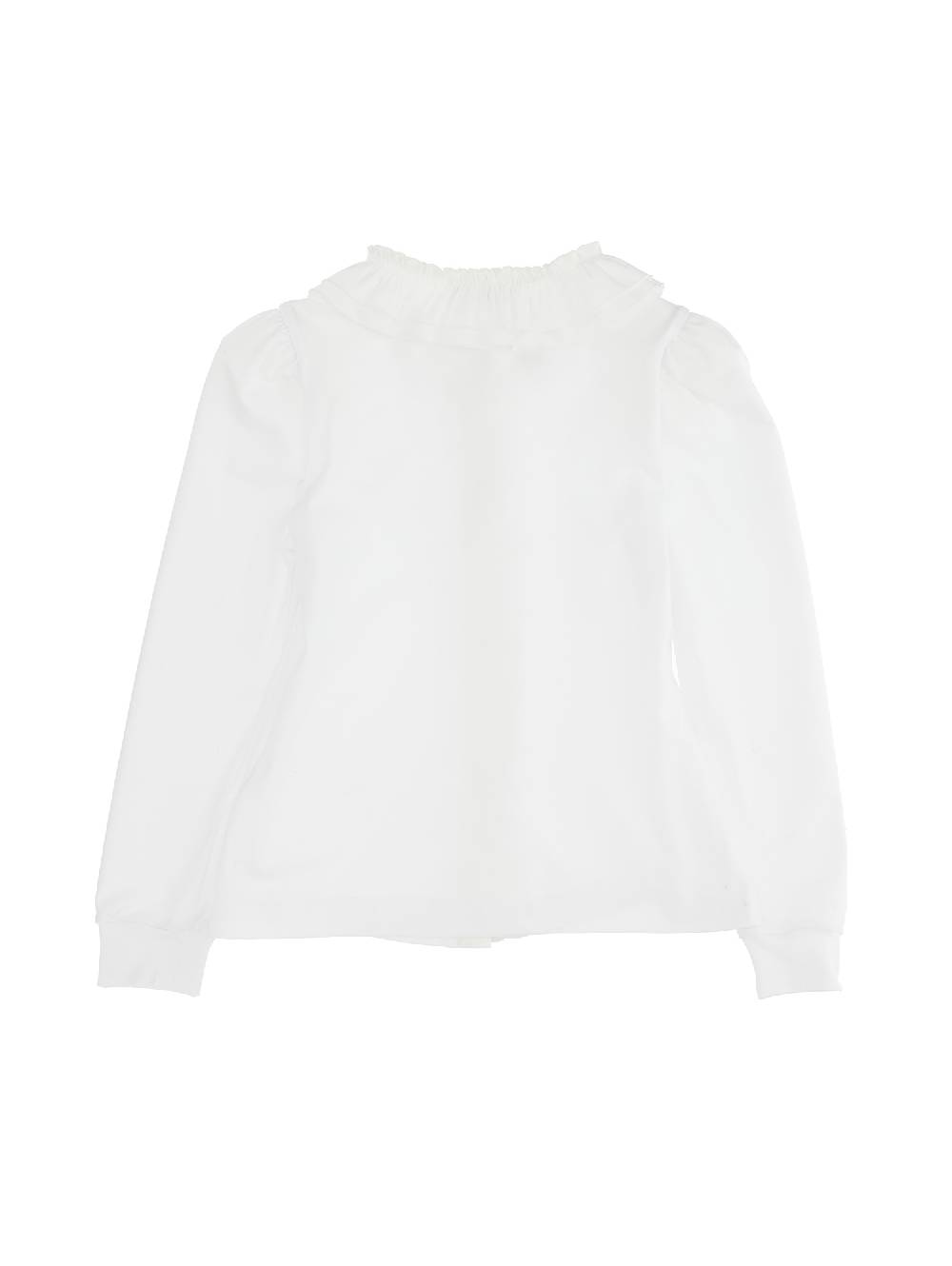 Monnalisa Camicia Jersey Colletto E Ricamo