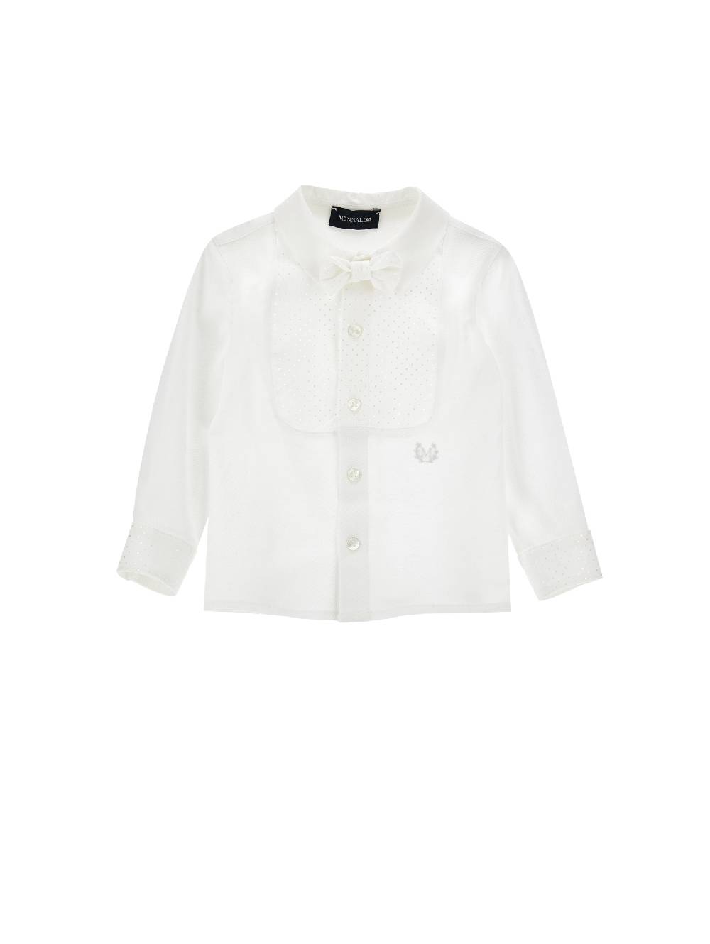 Monnalisa Camicia piquet con papillon