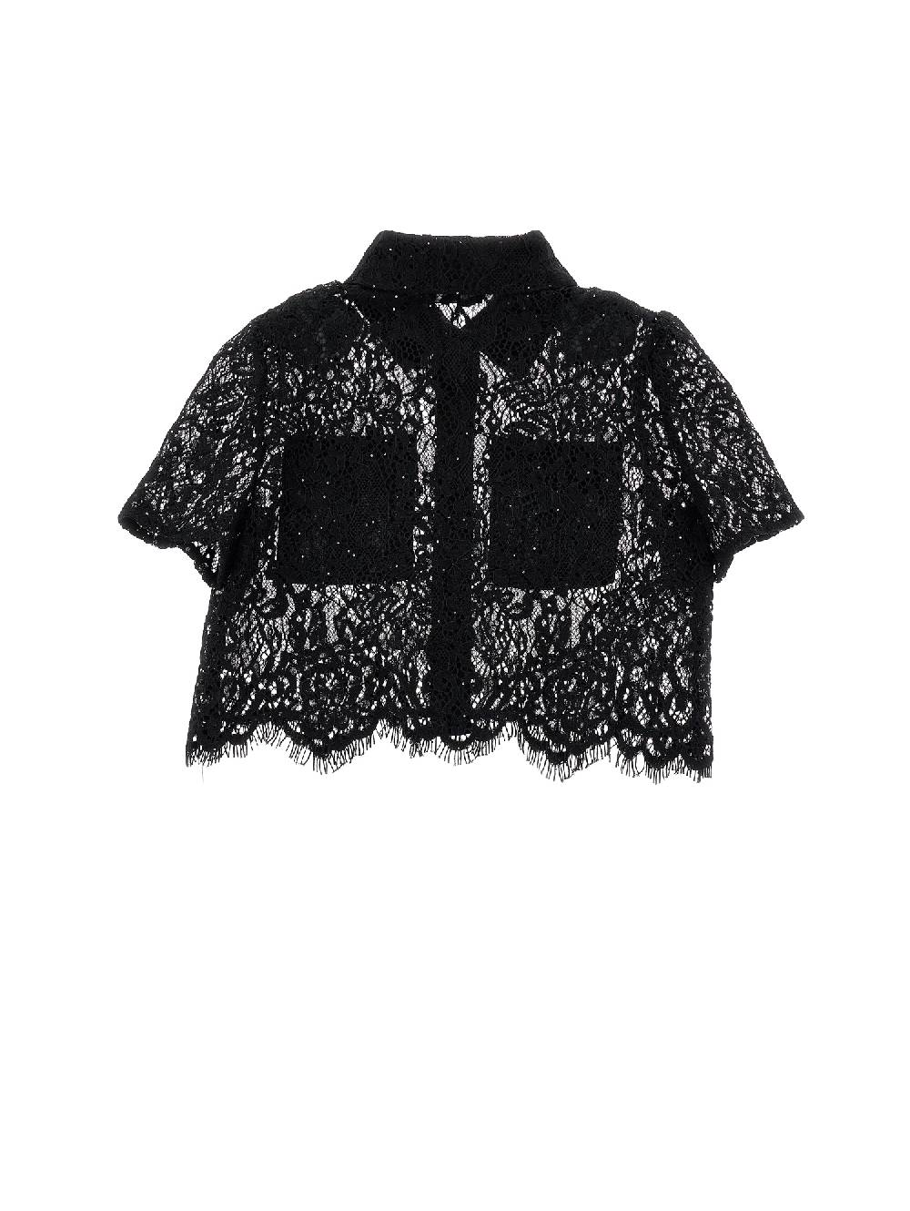 Monnalisa Camicia Pizzo Cropped