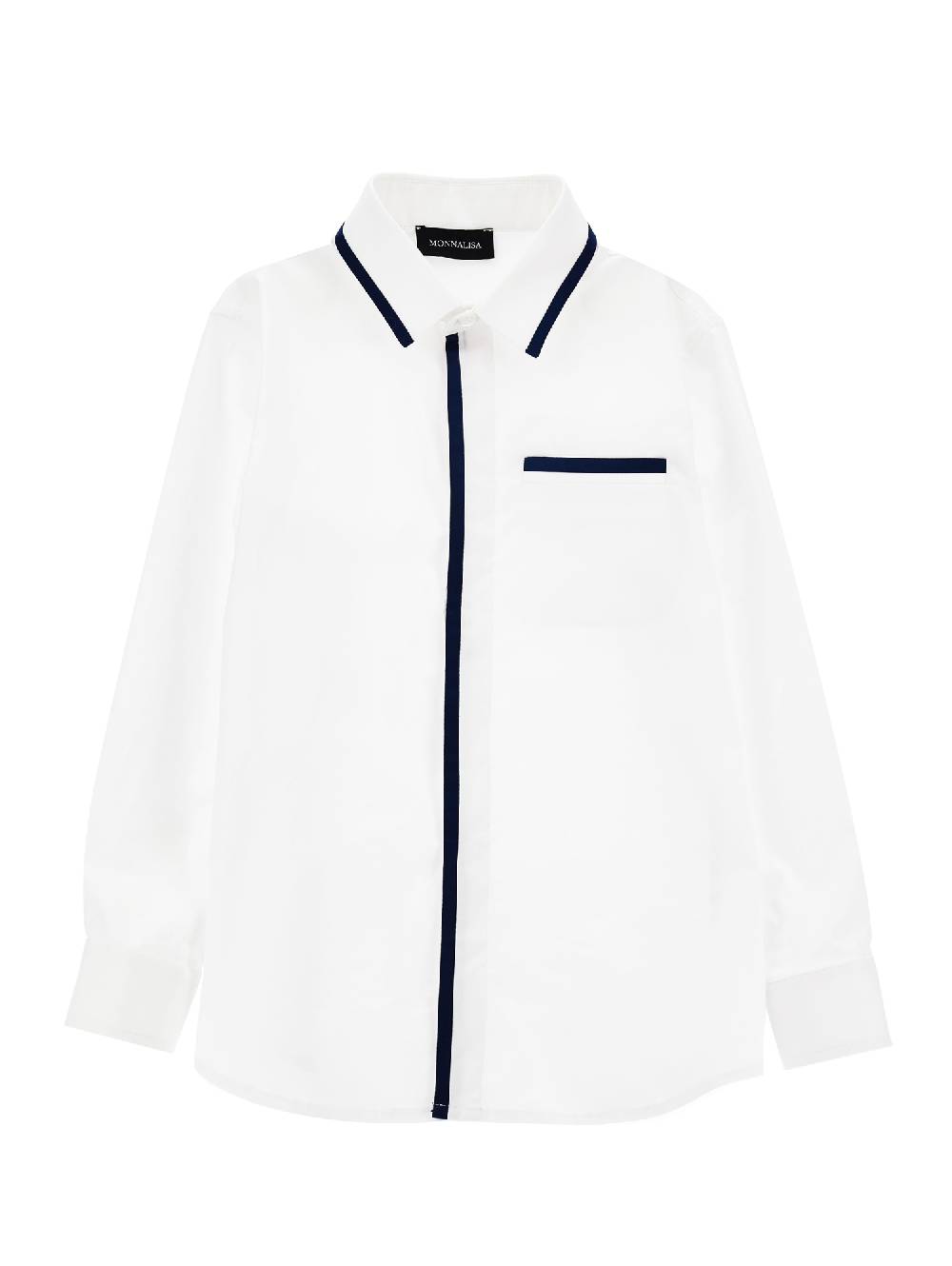 Monnalisa Camicia popeline con profili