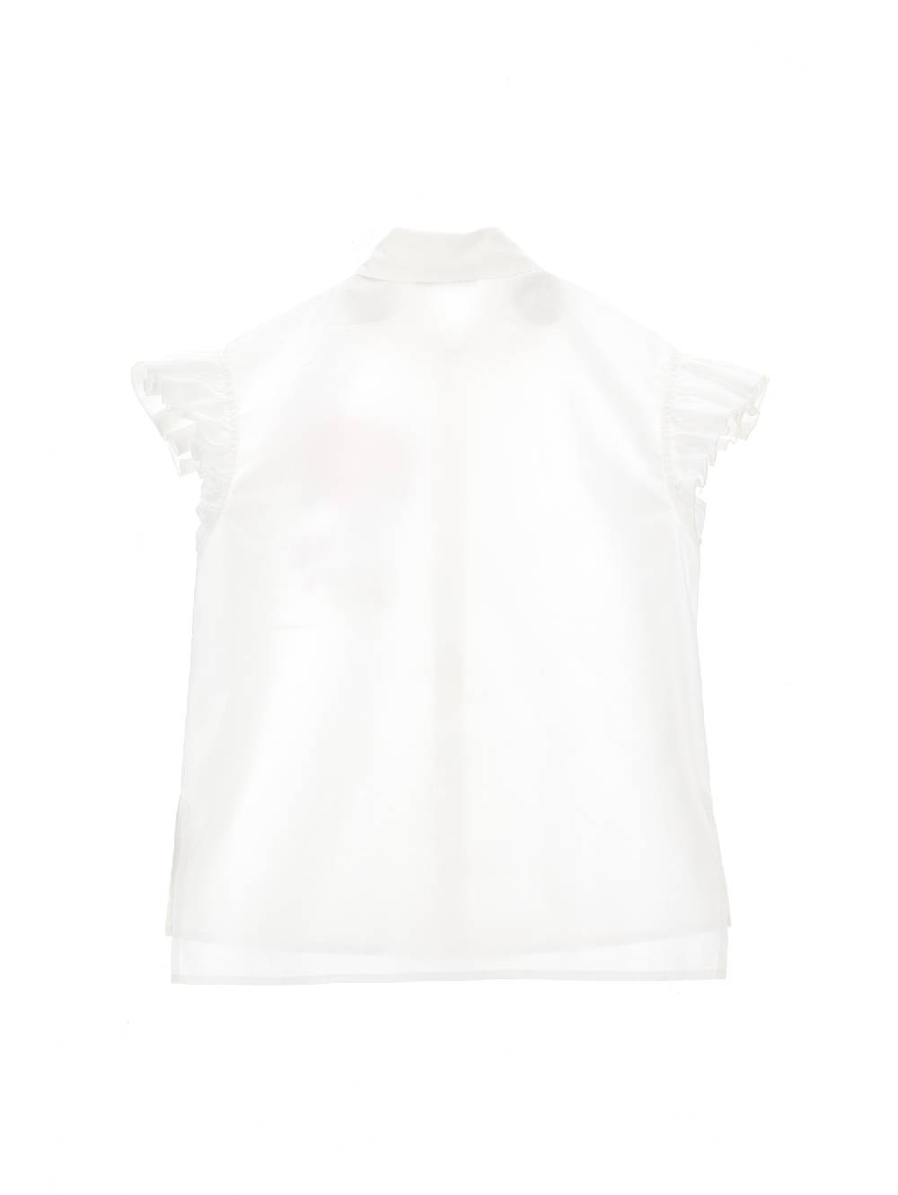 Monnalisa Camicia Popeline Con Rosa Con Glitter