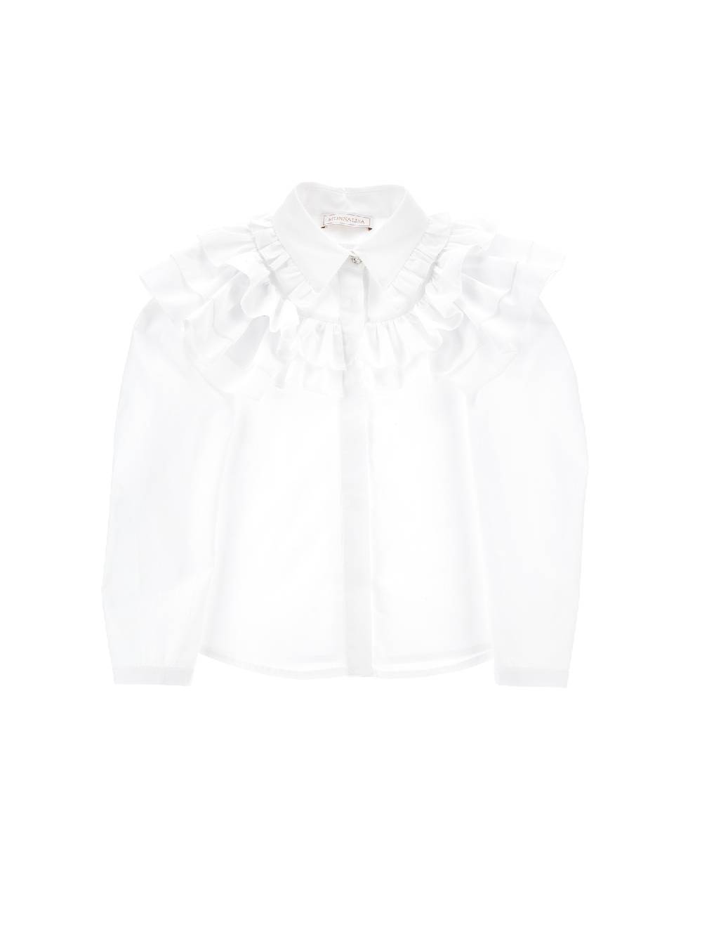 Monnalisa Camicia popeline con ruches