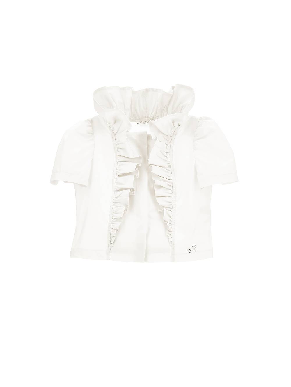 Monnalisa Camicia popeline con volants