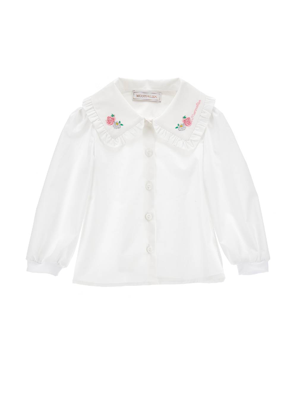 Monnalisa Camicia popeline ricamata