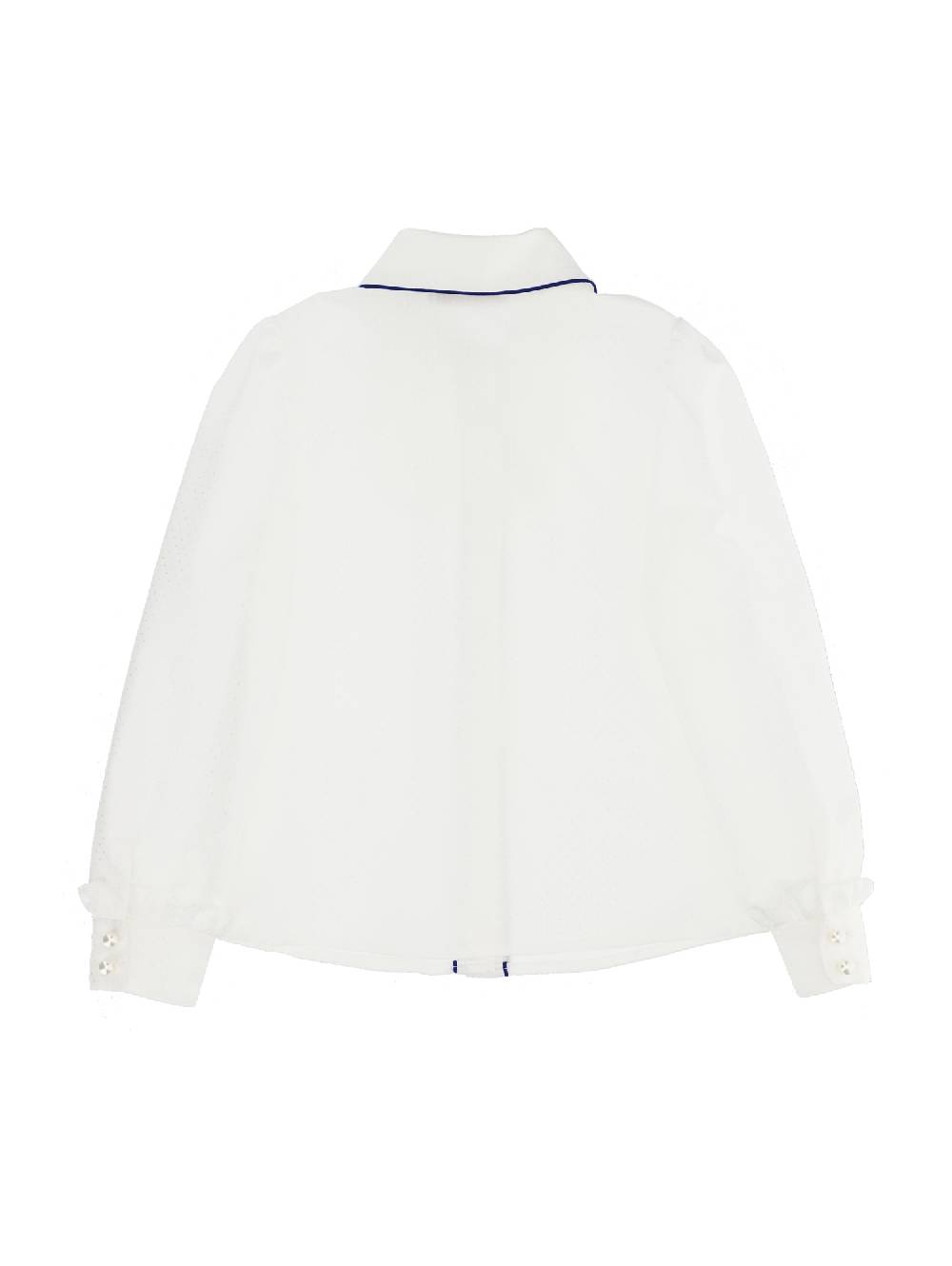 Monnalisa Camicia Popeline Rouches Pois